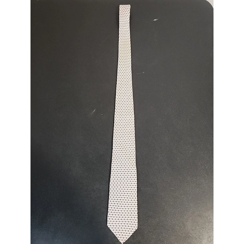 Givenchy Monsieur Silk Tie Made in Italy‎ Cream Red Blue Geometric Mens